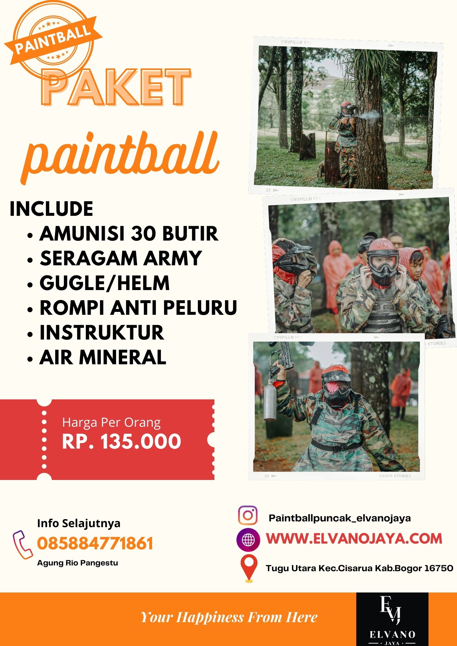 tempat paintball puncak 